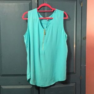 Teal flowy blouse Roz & Ali